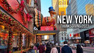 NYC Preparation for Macys Thanksgiving Day Parade 2023 4K NYC Walk  Macys to Radio City Music Hall [upl. by Eterg]