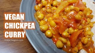 How to cook curried chickpeasgarbanzo beans  Naija Vegan [upl. by Sesilu]