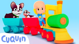 BIG AND SMALL  Learn with Cuquíns Colorful Train  Educational Videos for Kids [upl. by Einallem]