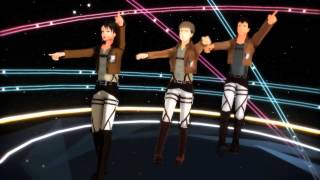 【進撃のMMD】エレンとジャンとベルトルトでお願いShootin Star [upl. by Nnylamme]