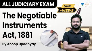 Negotiable Instruments Act 1881  All India Judiciary Exams  Anoop Upadhyay  Linking Laws [upl. by Adeys]