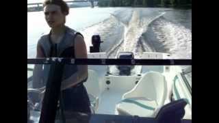 Busters Seaswirl 2150 with 130 HP Johnson vid 2 [upl. by Nahsab]