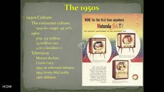 HIST 112 US 1877 present Chapter 25 part 3 1950s Television [upl. by Hoeg]