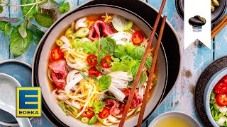 Pho Bo selber machen  Vietnamesische Pho Suppe mit Rindfleisch amp Nudeln  EDEKA [upl. by Grizelda]