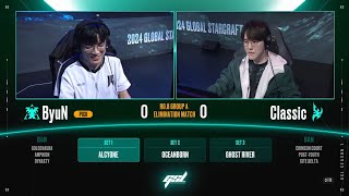 2024 GSL S1 Ro8 Group A Match4 ByuN vs Classic [upl. by Asilak]