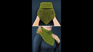 The simplest knitted snoodscarf quickly and easily Miarti🧶 [upl. by Gustafsson]