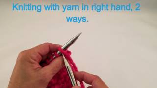 Knitting with yarn in right hand [upl. by Keyes]