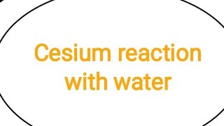 Cesium reaction with water [upl. by Terr704]