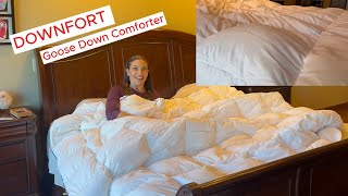 DOWNFORT Goose Down Comforter soft warm and breathable comforter down bedding [upl. by Nirtak]