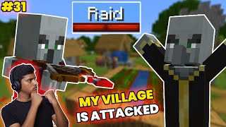 CAN I DEFEND MY CASTLE FROM A PILLAGERS RAID  MINECRAFT GAMEPLAY HINDI 31 [upl. by Ahsoj]