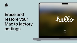 How to erase and reset your Mac to factory settings  Apple Support [upl. by Dahij]