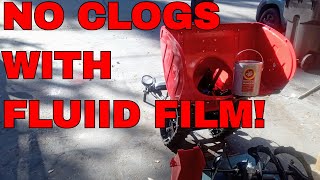 HOW TO STOP Clogging Your Honda Snowblower  Use Fluid Film [upl. by Kirsteni]