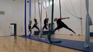 Beginner Aerial Silks Routine [upl. by Stambaugh]