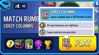 Crazy Columns Lighting Strike Square Match Rumble Match Match Masters [upl. by Rosina]