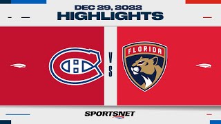 NHL Highlights  Canadiens vs Panthers  December 29 2022 [upl. by Nojel]