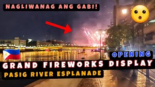 Pasig River Esplanade Opening Ceremony and Grand Fireworks Display 🇵🇭 [upl. by Madden701]