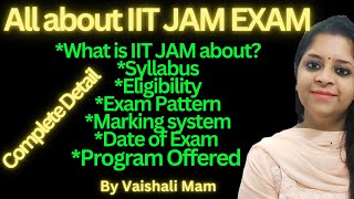 IIT JAM Exam Complete Information Joint Admission Test For Mastersiitjammaths iitjam [upl. by Davilman]