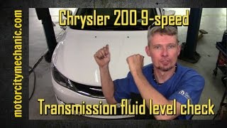 Chrysler 200 9speed transmission fluid level check [upl. by Josephina]