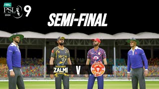 PESHAWAR ZALMI VS ISLAMABAD UNITED SEMIFINAL MATCH PSL 9  CRICKET 24 GAMEPLAY [upl. by Sumer]