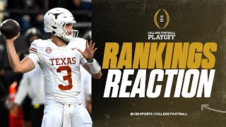 CFP Rankings Released Experts react to the Week 12 College Football Playoff Rankings [upl. by Domph]