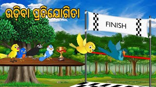 ଉଡିବା ପ୍ରତିଯୋଗିତା  Udiba Pratijogita  Tiki Chadhei gapa  Odia Birds Stories  Jungle Toons [upl. by Collimore510]