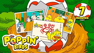 ABC Song With Snails  More Nursery Rhymes amp Kids Songs POPPIN BIRDS [upl. by Gyimah]