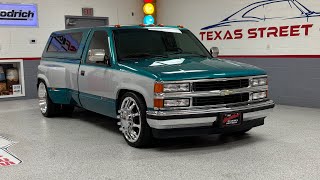 1994 Chevrolet C3500 OBS dually low mile OEM twotone belltech drop 22” semi wheels SOLD [upl. by Isaak]