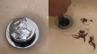 How to Remove Push Style Bathtub Stopper to Clean Drain [upl. by Anneh252]