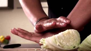 How to shred Cabbage  Sanjeev Kapoor Khazana [upl. by Eelarac]