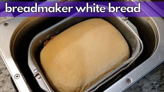 Homemade White Bread in a Breadmaker  Foolproof Fluffy White Bread  Baking Bread for Beginners [upl. by Fabri917]