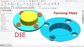 SolidWorks sheet metal Tutorial forming tool [upl. by Atival]