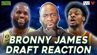 Draymond Green reacts to Bronny James joining LeBron amp Los Angeles Lakers [upl. by Anni]