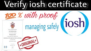 How to verify iosh ms certificate  how to check the authenticity of iosh ms certificate in Hindi [upl. by Seraphine]