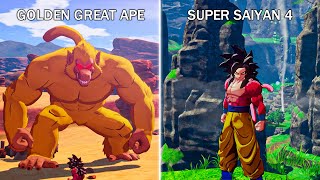 Dragon Ball Z Kakarot  New Super Saiyan 4 Golden Great Ape Mod Battles [upl. by Redna]