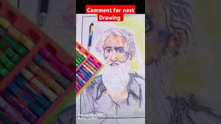 Oil pastel portrait Rabindranath Tagoreartist  Drawingthar roxx [upl. by Adnaerb]