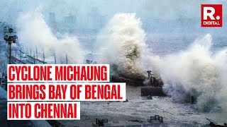 Cyclone Michaung Strengthens to Severe Cyclonic Storm Chennai Grapples with Heavy Rainfall [upl. by Ollayos826]