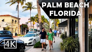 4K Worth Avenue Palm Beach Florida  Walking Tour [upl. by Yrogreg]