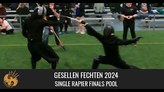 Gesellen Fechten 2024  Single Rapier Finals Pool [upl. by Domenech656]