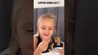 COPOTIN SEMUA GIGI⁉️ family funny baby prank love violin music cover musician singer [upl. by Genesia]