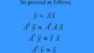 Using the MoorePenrose Pseudoinverse to Solve Linear Equations [upl. by Sadler]