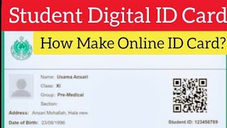 how Make Online student digital ID Card  how apply digital student ID Card  Sindh college Id card [upl. by Eirellav]