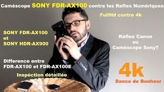 Caméscope SONY FDRAX100 contre les Reflex Numériques [upl. by Uranie535]