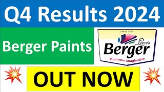 BERGER PAINTS Q4 results 2024  BERGERPAINTS results today BERGER PAINTS Share News  BERGER PAINTS [upl. by Atinoj]