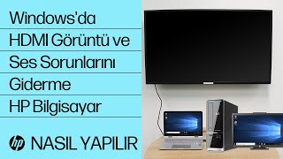 Windowsda HDMI Görüntü ve Ses Sorunlarını Giderme  HP Bilgisayar  HP Support [upl. by Aivad]