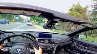 2015 BMW M4 F82 Cabrio Top Down 450 HP POV Test Drive custom exhaust sound powerslide acceleraction [upl. by Ahsinra821]