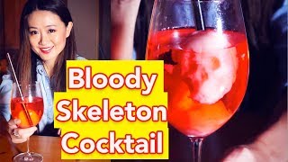 Halloween CocktailBloody Skeleton Vodka jello shot [upl. by Ahsilahs]