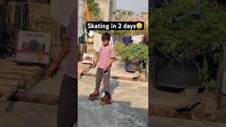 Learn skating in 2 days😲🤔skateroadskating rollerblading [upl. by Zulaledairam]