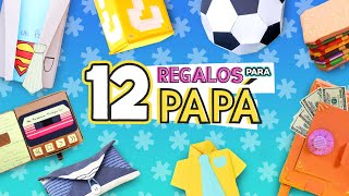 12 REGALOS FÁCILES PARA PAPÁ 🏆 Manualidades Día del Padre ✂️ Craftingeek [upl. by Ahsinrats758]