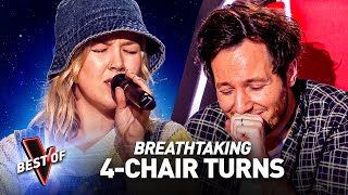 BREATHTAKING 4Chair Turn Blind Auditions on The Voice [upl. by Yedok57]