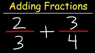 Adding Fractions With Unlike Denominators [upl. by Massingill]